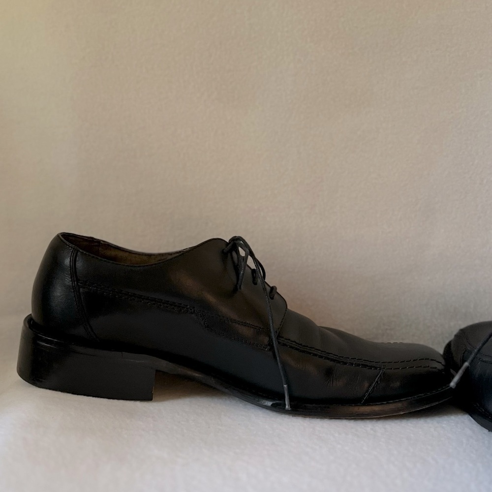 Kenneth Cole Reaction Size 11 Black Leather Lace Up Shoes - Picture 11 of 16